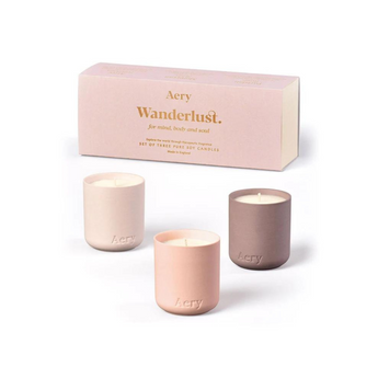 Wanderlust Set Of Three Votive Candles