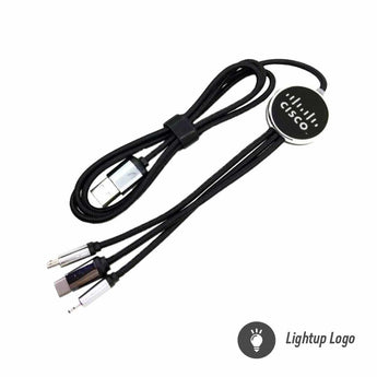 Cisco Bistol Light up Logo 5 in 1 USB Charging Cable